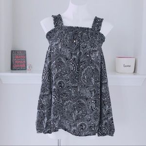 Michael Kors Paisley Print Blouse w/Cold Shoulder Smocked Size L New w/Tag